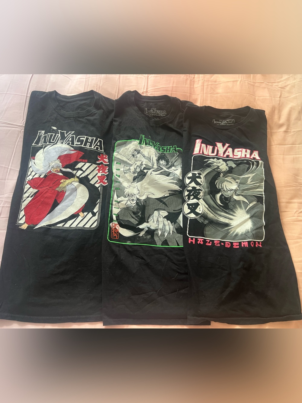 Men’s Anime Inuyasha Graphic T-shirts - Lot of 3